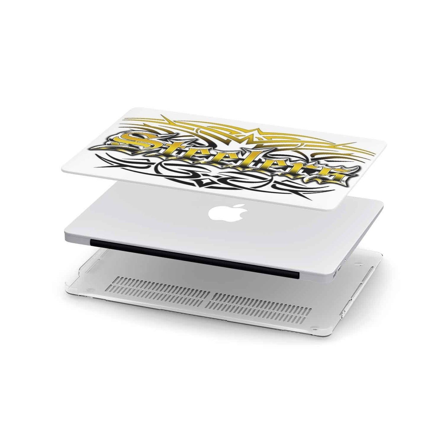 Steelers Macbook Case by Woody Signs Co. - Handmade Crafted Unique Wooden Creative