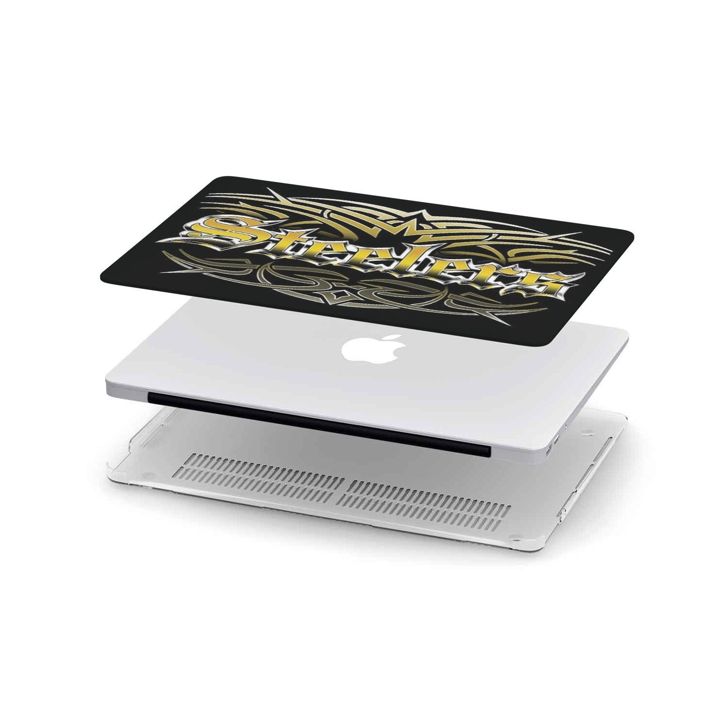 Steelers Team Custom MacBook Case by Woody Signs Co. - Handmade Crafted Unique Wooden Creative