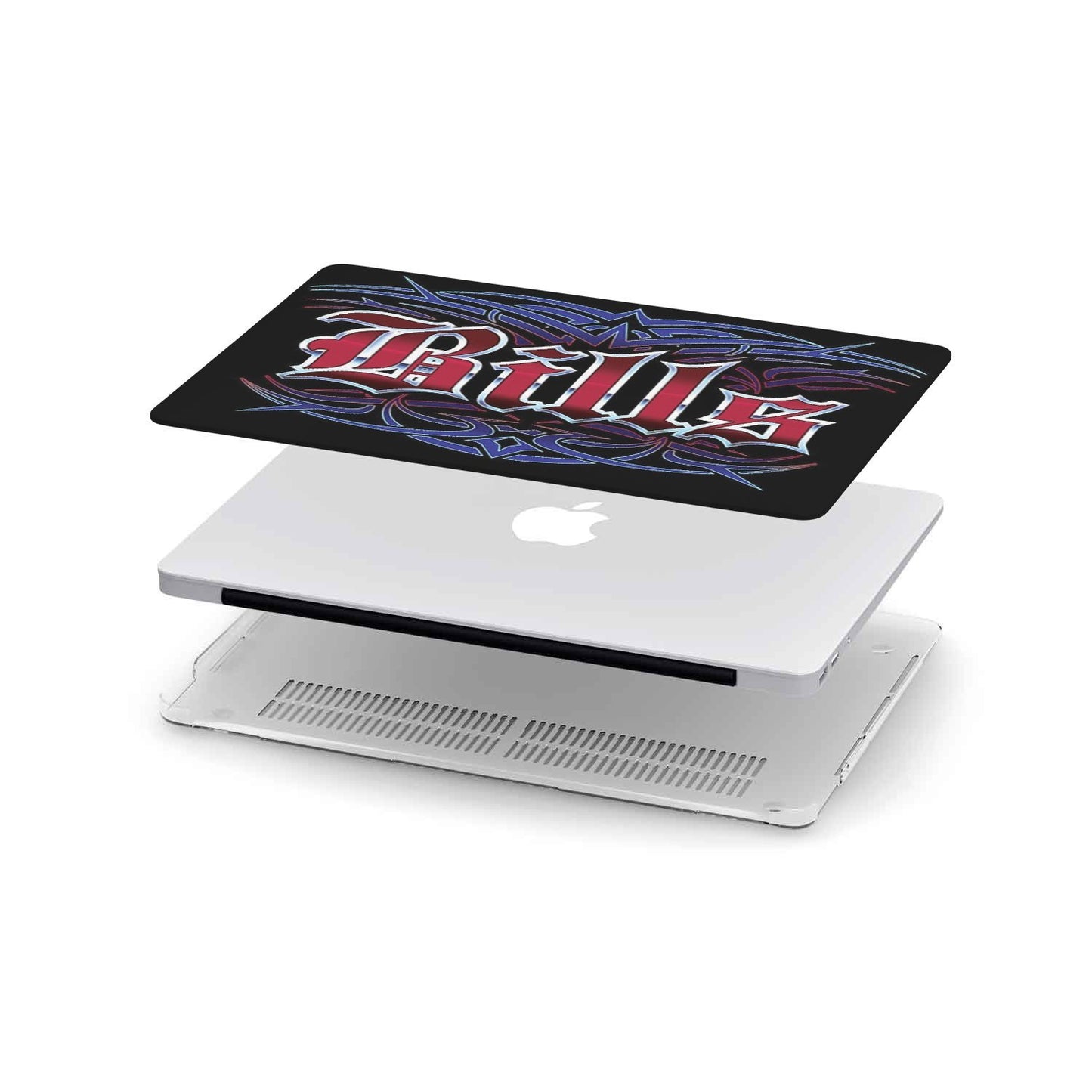 Bills Team Custom MacBook Case by Woody Signs Co. - Handmade Crafted Unique Wooden Creative