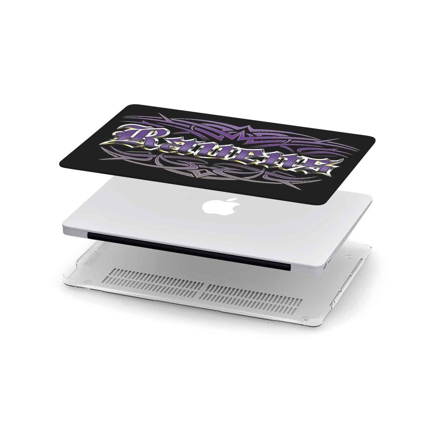 Ravens Team Custom MacBook Case by Woody Signs Co. - Handmade Crafted Unique Wooden Creative