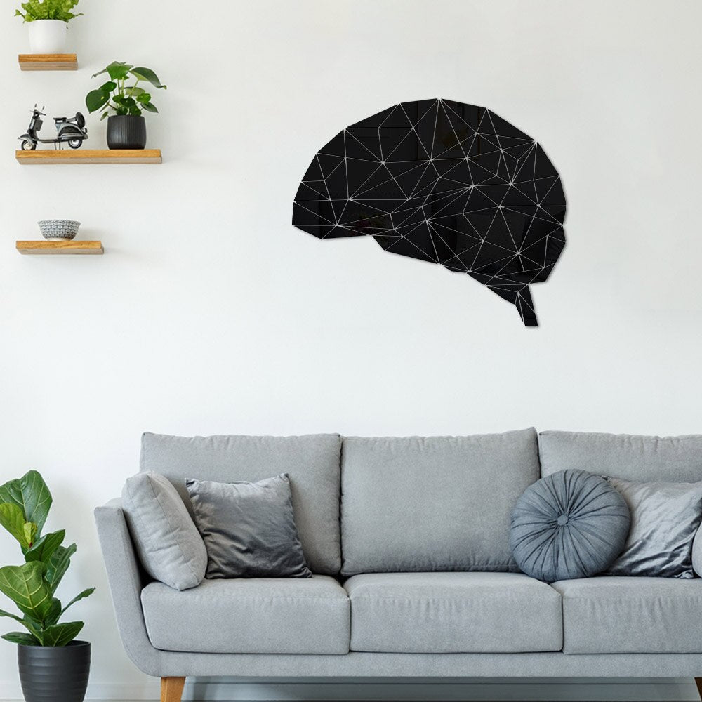 Brain Mind Acrylic Mirror Wall Stickers Neuroscience Wall Art Brain Anatomy 3D Decal Medical Office Decor Psychologist Gift idea by Woody Signs Co. - Handmade Crafted Unique Wooden Creative