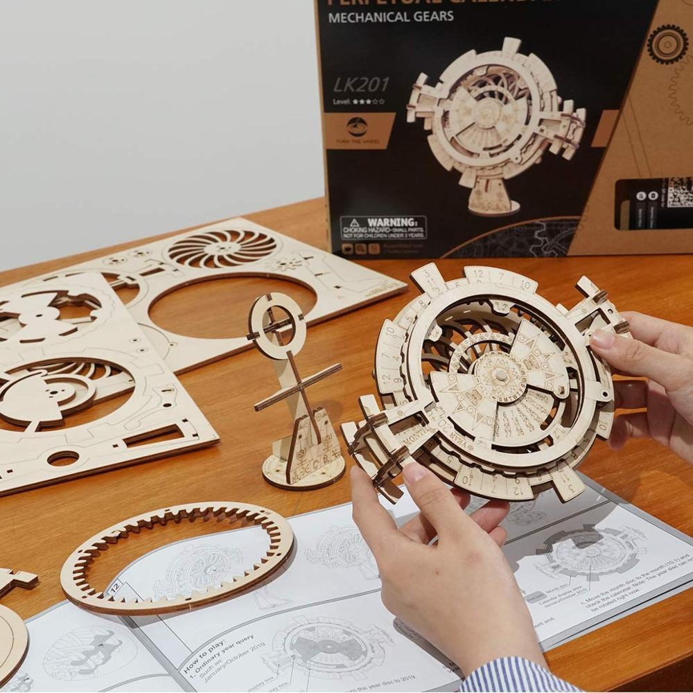 Creative DIY Perpetual Calendar Wooden Assembly Gift for LK201 (Perpetual calendar) by Woody Signs Co. - Handmade Crafted Unique Wooden Creative