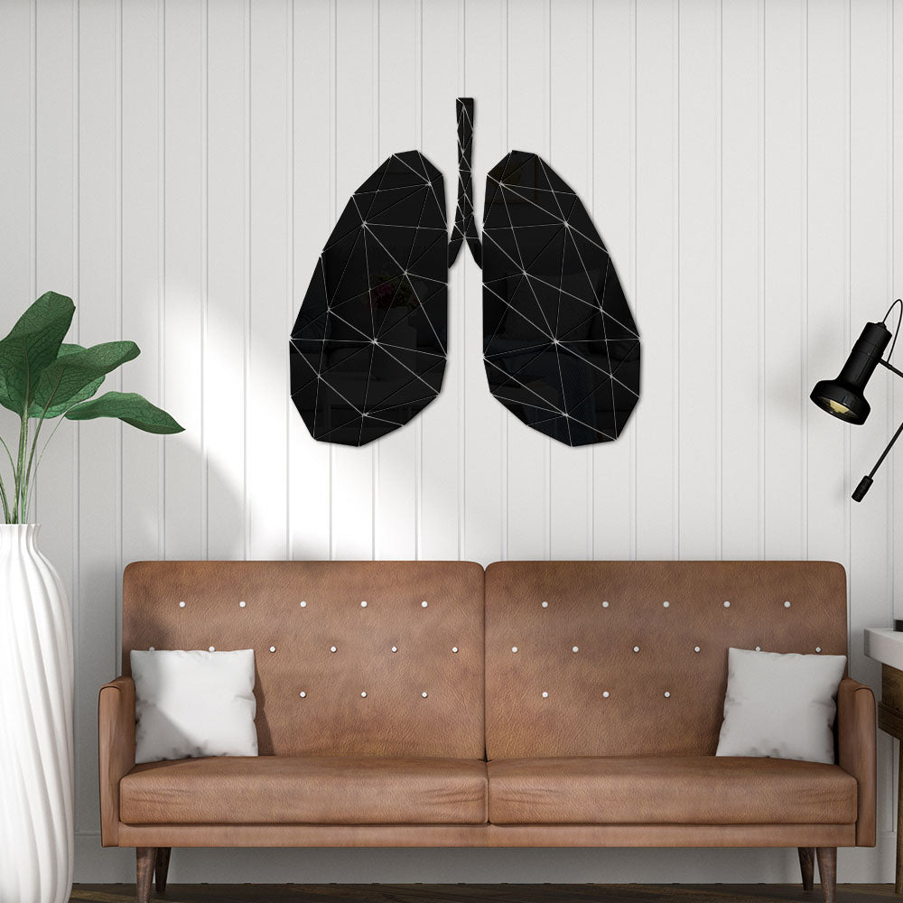 Lung Anatomy Acrylic Mirror Sticker Alveolar Respiratory System Mirrored Wall Decal Respiratory Therapist by Woody Signs Co. - Handmade Crafted Unique Wooden Creative