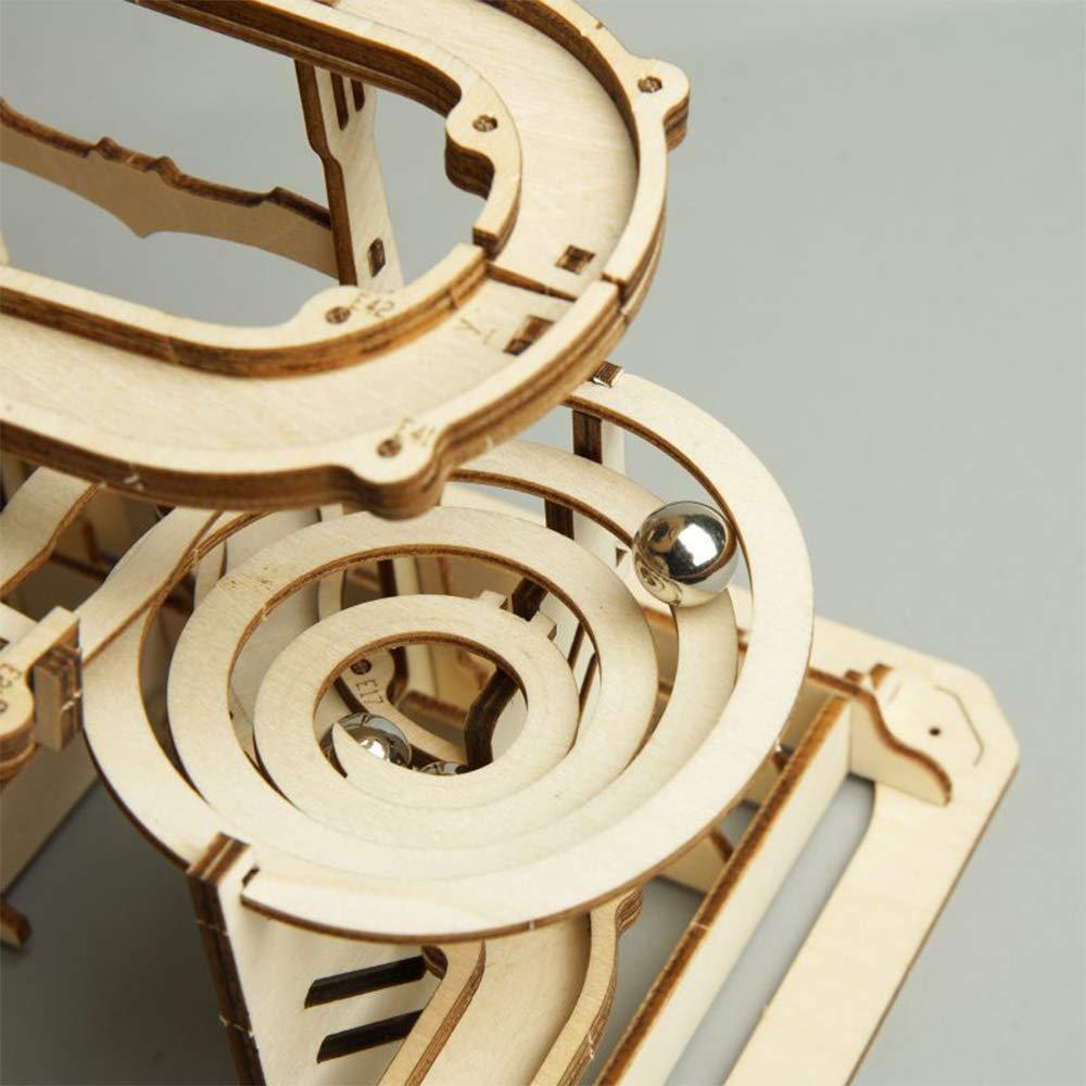 4 Kinds Marble Run Game DIY Waterwheel Wooden Assembly Gift for by Woody Signs Co. - Handmade Crafted Unique Wooden Creative