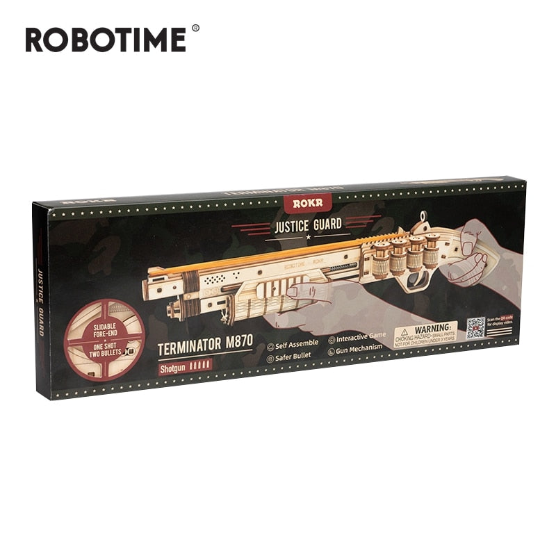 172pcs DIY 3D Scatter with Rubber Band Bullet Wooden Gun Puzzle Game Popular Toy Gift for Children Adult LQ501 by Woody Signs Co. - Handmade Crafted Unique Wooden Creative