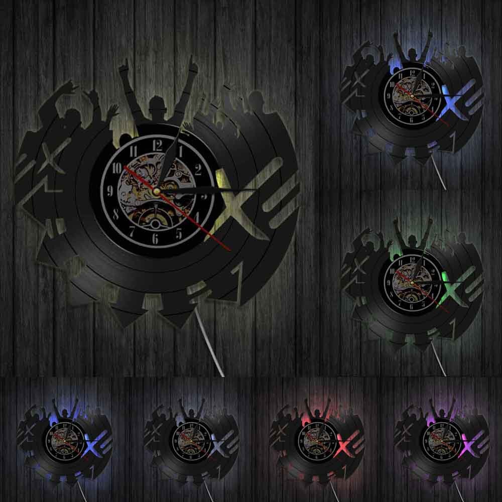 Music Live Show Wall Clock Rock Band Live Vinyl Record Wall Clock Night Club Concert Rock n Roll Music by Woody Signs Co. - Handmade Crafted Unique Wooden Creative