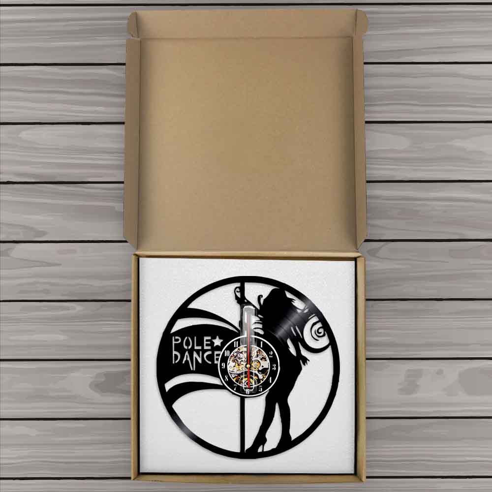 Pole Dancer Clock Night Club Girl Sexy Female Strippers Wall Clock Gift For Dancers Dancing Modern Vinyl Record Clock by Woody Signs Co. - Handmade Crafted Unique Wooden Creative
