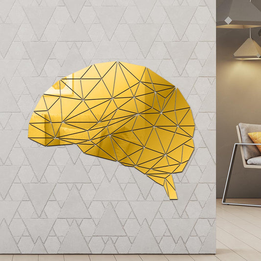 Brain Mind Acrylic Mirror Wall Stickers Neuroscience Wall Art Brain Anatomy 3D Decal Medical Office Decor Psychologist Gift idea by Woody Signs Co. - Handmade Crafted Unique Wooden Creative