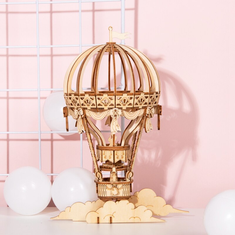 New Arrival DIY 3D Wooden Hot Air Ballon Kit Gift for Friend TG406 (TG406 Hot Air Ballon) by Woody Signs Co. - Handmade Crafted Unique Wooden Creative