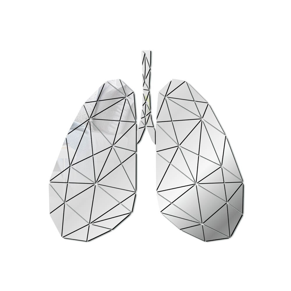 Lung Anatomy Acrylic Mirror Sticker Alveolar Respiratory System Mirrored Wall Decal Respiratory Therapist by Woody Signs Co. - Handmade Crafted Unique Wooden Creative
