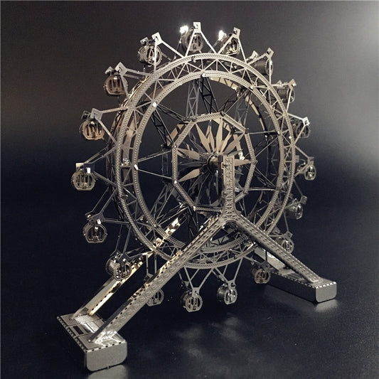 3D metal puzzle Ferris Wheel architecture DIY Assemble Model Kits Laser Cut (Ferris Wheel) by Woody Signs Co. - Handmade Crafted Unique Wooden Creative