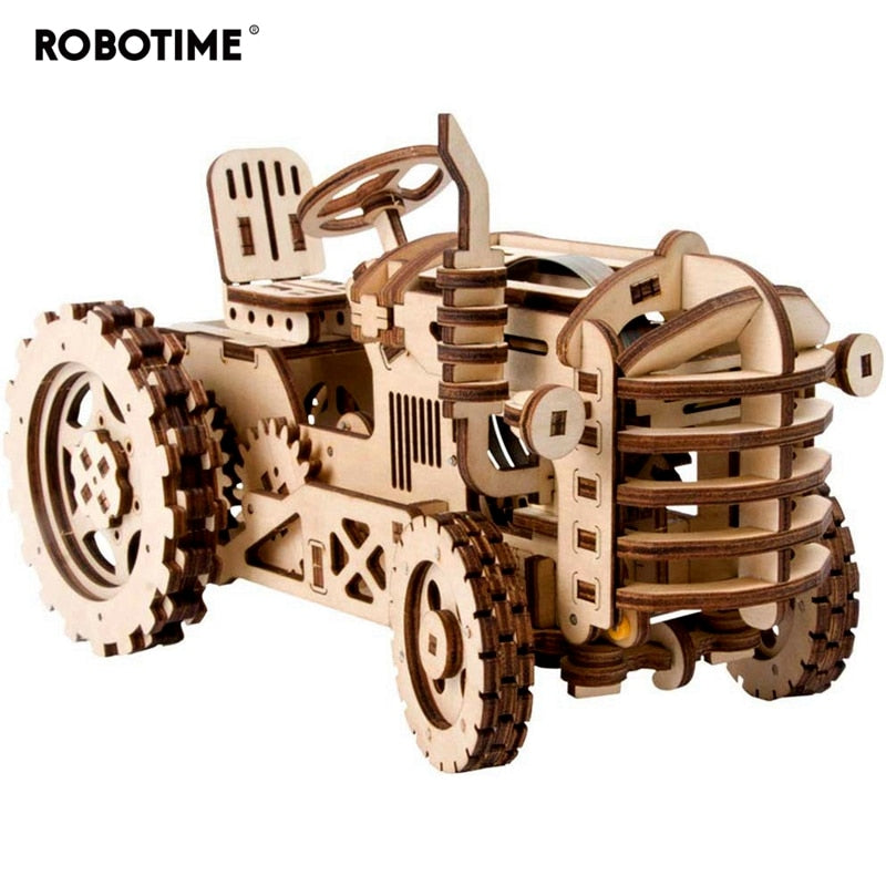 Creative Movable DIY Tractor Wooden Assembly Gift for LK401 by Woody Signs Co. - Handmade Crafted Unique Wooden Creative