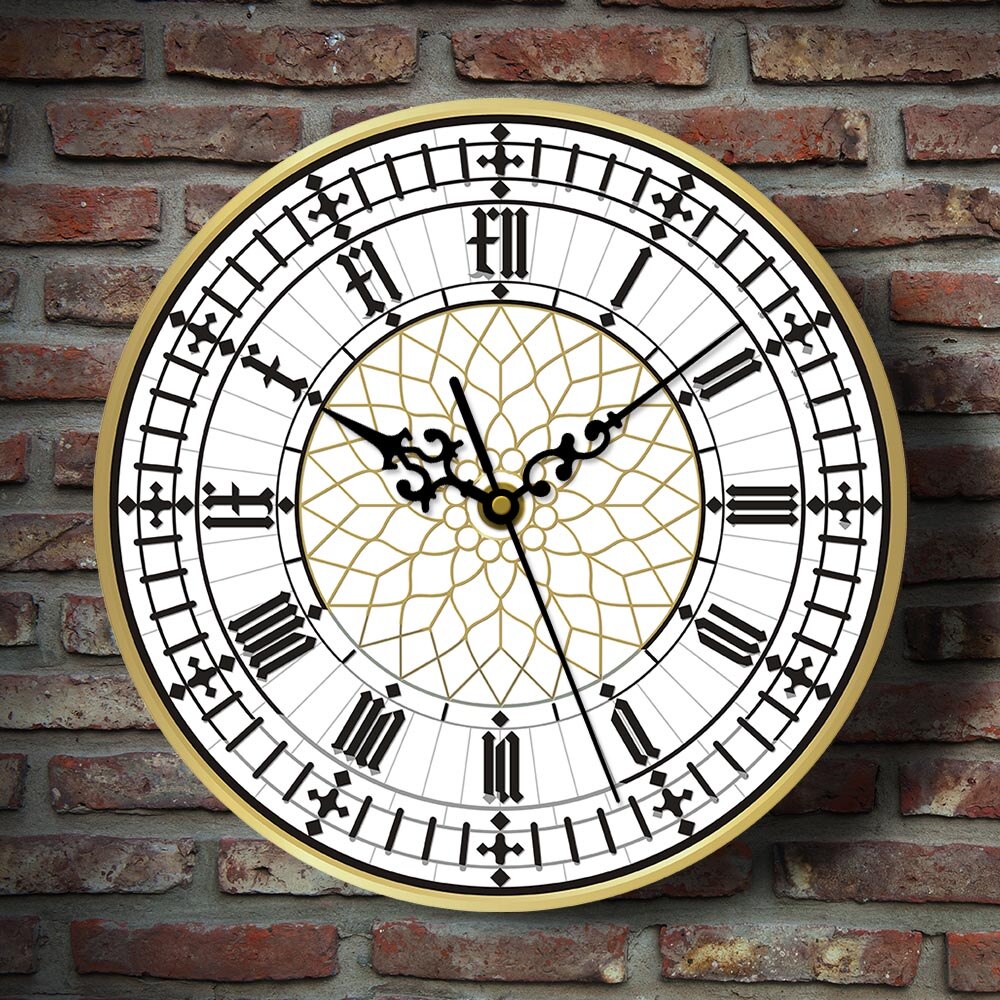 Big Ben Clock Contemporary Modern Wall Clock Retro Silent Non Ticking English Great Britain London by Woody Signs Co. - Handmade Crafted Unique Wooden Creative