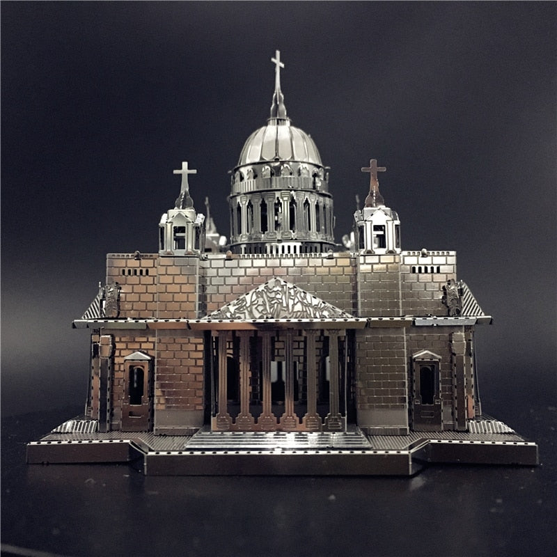 3D Metal model kit Issakiv Cathedral Building  Model DIY 3D by Woody Signs Co. - Handmade Crafted Unique Wooden Creative
