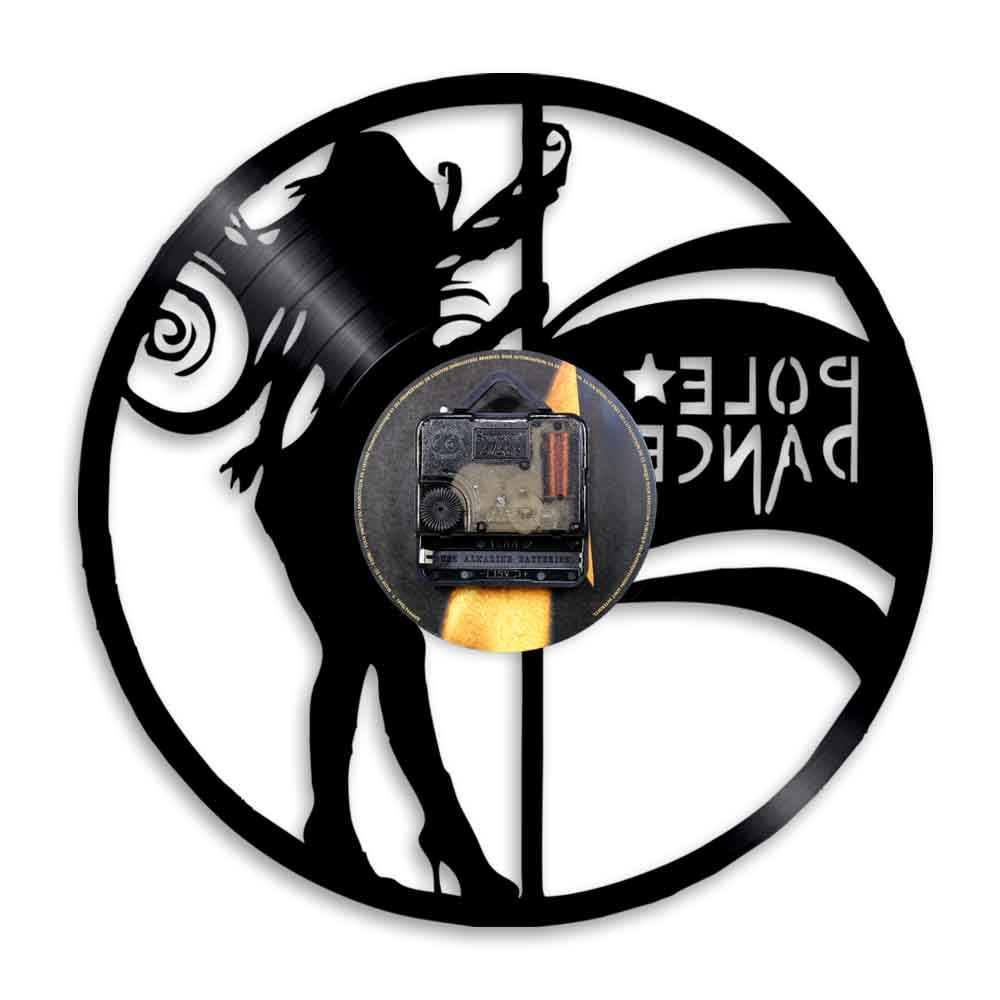 Pole Dancer Clock Night Club Girl Sexy Female Strippers Wall Clock Gift For Dancers Dancing Modern Vinyl Record Clock by Woody Signs Co. - Handmade Crafted Unique Wooden Creative
