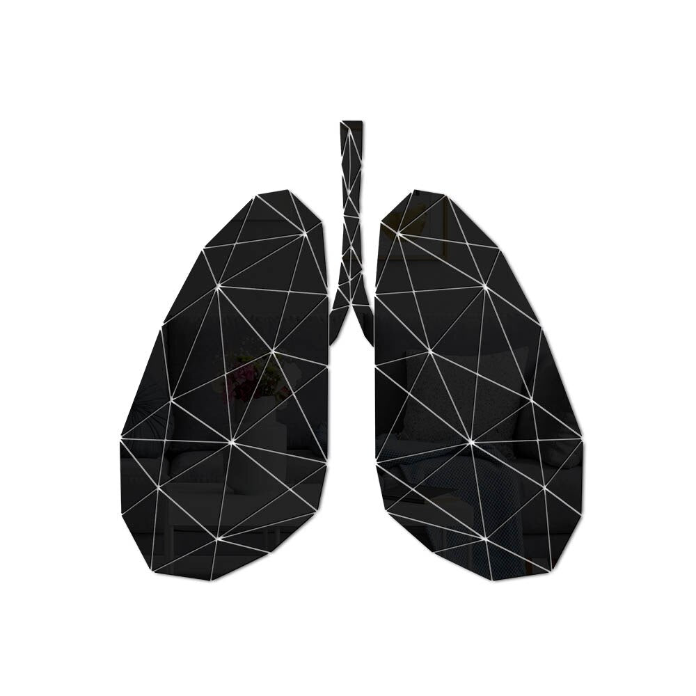Lung Anatomy Acrylic Mirror  Sticker Alveolar Respiratory System Mirrored Wall Decal Respiratory Therapist by Woody Signs Co. - Handmade Crafted Unique Wooden Creative