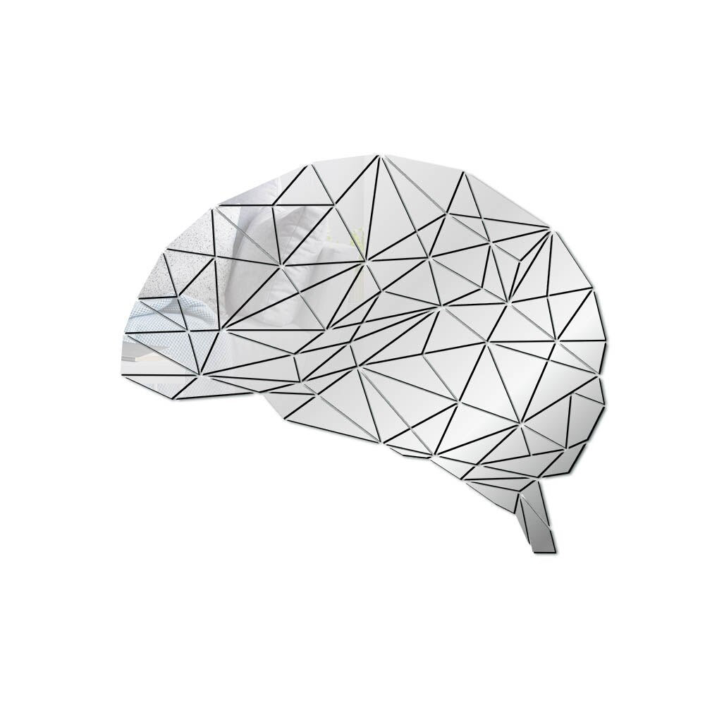 Brain Mind Acrylic Mirror Wall Stickers Neuroscience Wall Art Brain Anatomy 3D Decal Medical Office Decor Psychologist Gift idea by Woody Signs Co. - Handmade Crafted Unique Wooden Creative