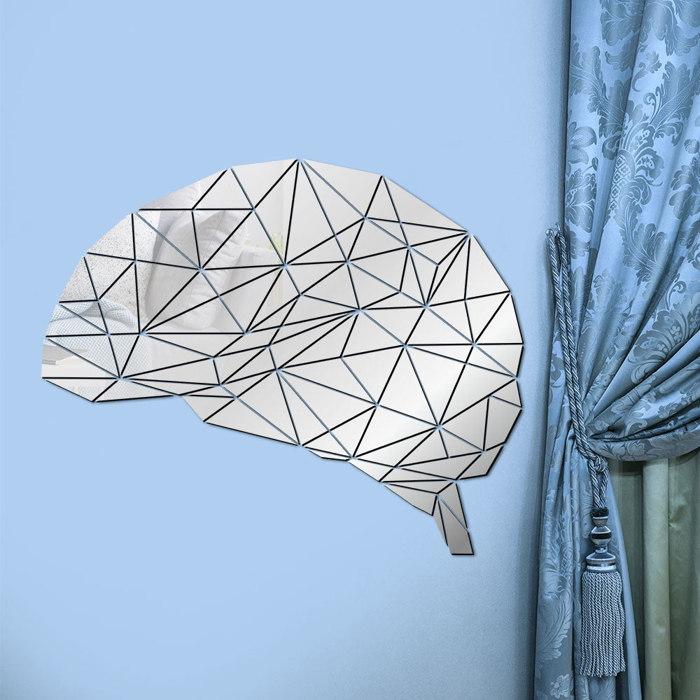 Brain Mind Acrylic Mirror Wall Stickers Neuroscience Wall Art Brain Anatomy 3D Decal Medical Office Decor Psychologist Gift idea by Woody Signs Co. - Handmade Crafted Unique Wooden Creative