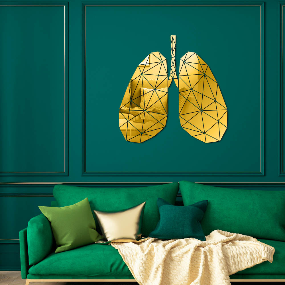 Lung Anatomy Acrylic Mirror Sticker Alveolar Respiratory System Mirrored Wall Decal Respiratory Therapist by Woody Signs Co. - Handmade Crafted Unique Wooden Creative