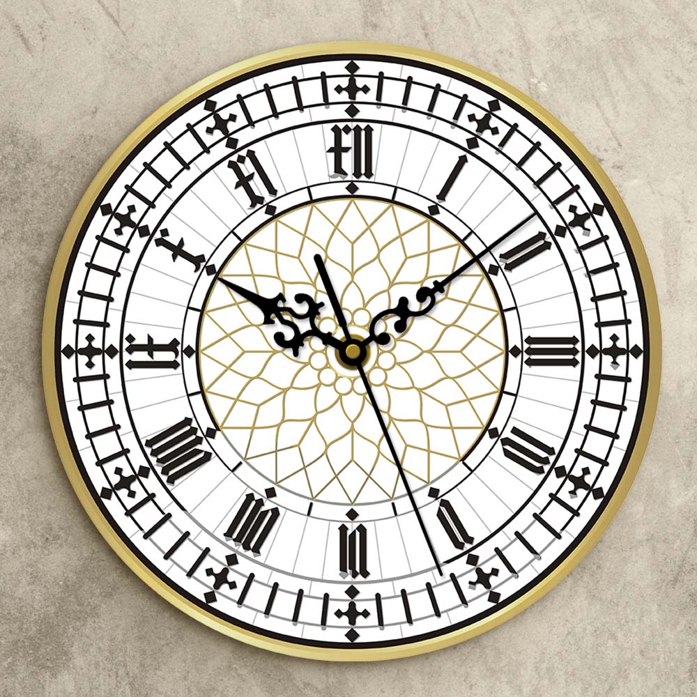 Big Ben Clock Contemporary Modern Wall Clock Retro Silent Non Ticking English Great Britain London by Woody Signs Co. - Handmade Crafted Unique Wooden Creative