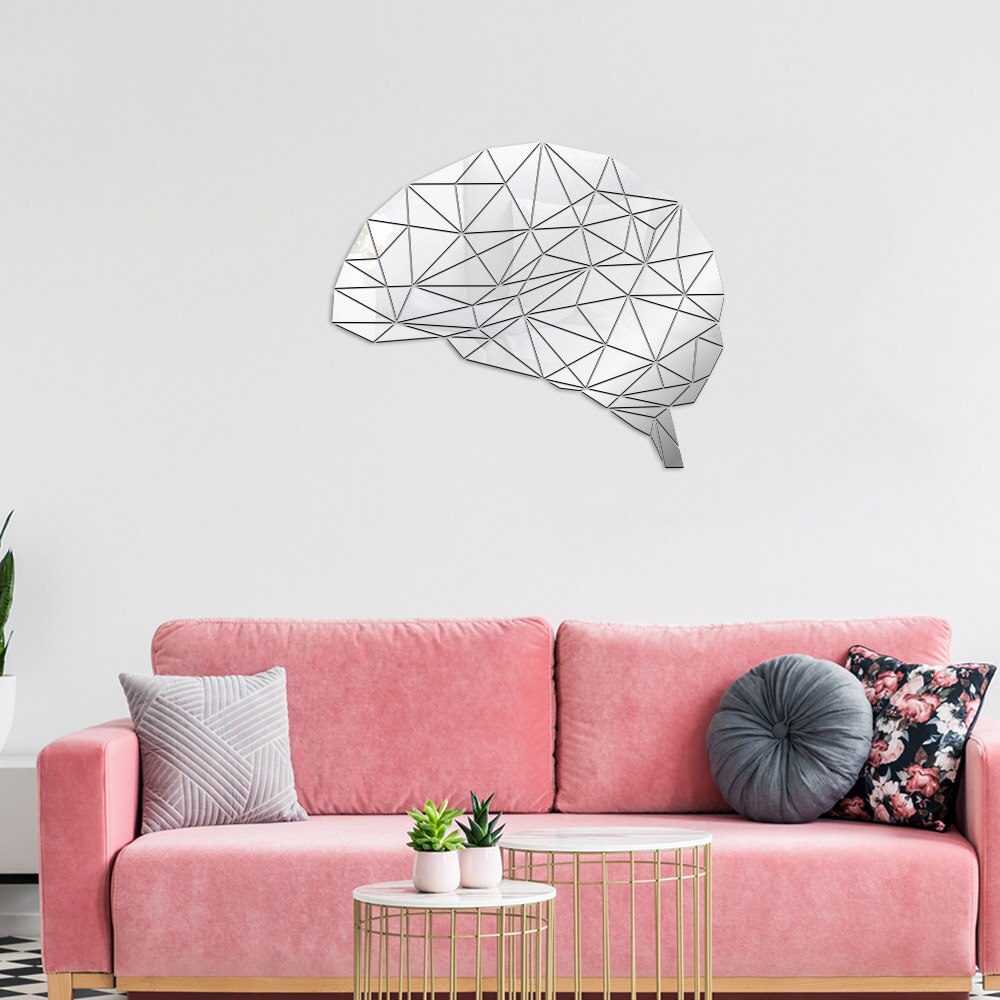 Brain Mind Acrylic Mirror Wall Stickers Neuroscience Wall Art Brain Anatomy 3D Decal Medical Office Decor Psychologist Gift idea by Woody Signs Co. - Handmade Crafted Unique Wooden Creative