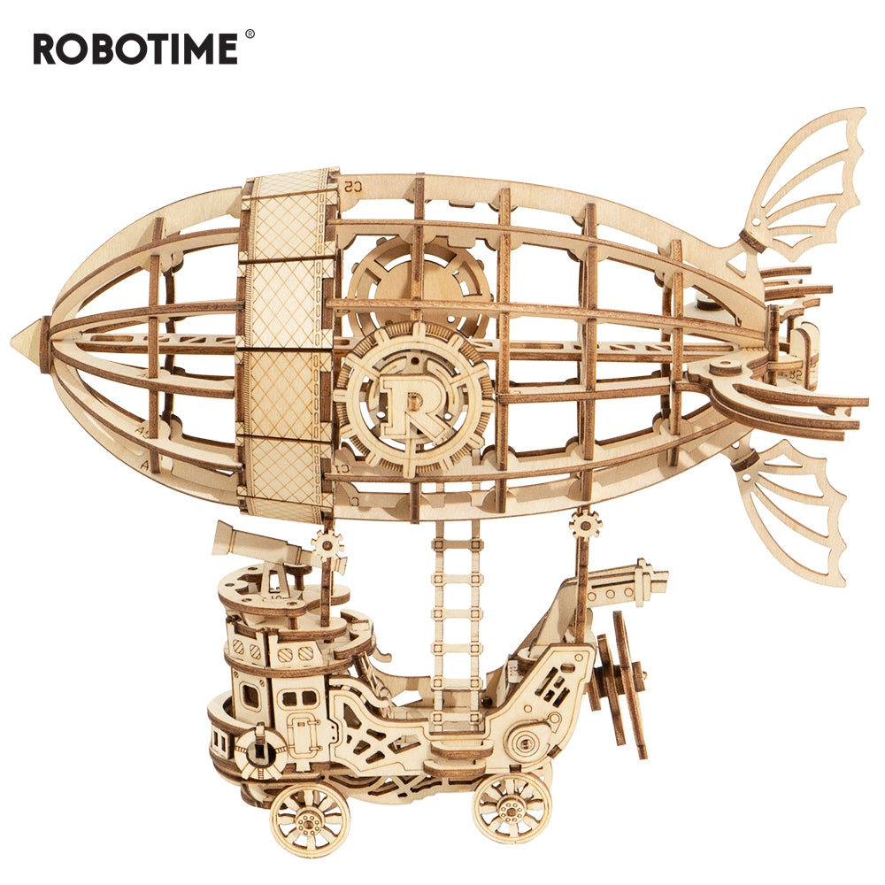 176pcs DIY 3D Wooden Airship Puzzle Game Popular Toy Gift for Children Friend TG407 by Woody Signs Co. - Handmade Crafted Unique Wooden Creative