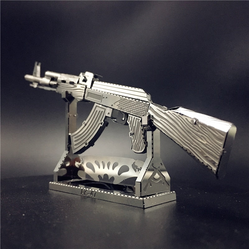 3D Metal Puzzle AK47 Beretta 92 Gun Weapon Building Model Kit DIY 3D Laser Cut  Toy for adult by Woody Signs Co. - Handmade Crafted Unique Wooden Creative