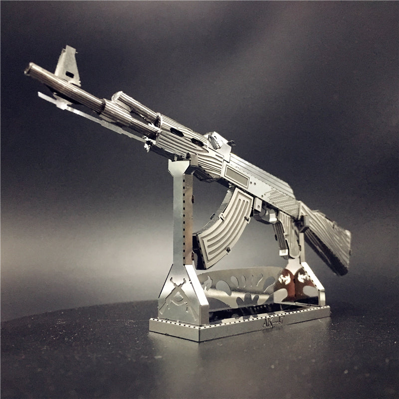 3D Metal Puzzle AK47 Beretta 92 Gun Weapon Building Model Kit DIY 3D Laser Cut Toy for adult by Woody Signs Co. - Handmade Crafted Unique Wooden Creative