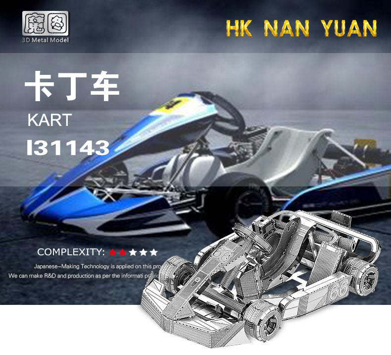 3D Metal model kit Kart Car vehicle  Model DIY 3D by Woody Signs Co. - Handmade Crafted Unique Wooden Creative