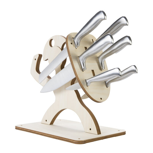 Spartan Creative  Knife Holder Eco-friendly Wooden Knife Rack Kitchen Bar Storage Knives Stand by Woody Signs Co. - Handmade Crafted Unique Wooden Creative