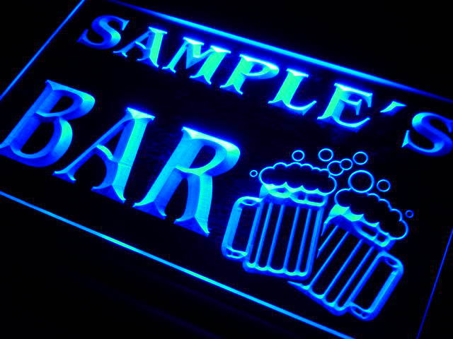 w Name Custom Home Bar Mugs Cheers Neon Light Signs with On/Off Switch 7 Colors 4 Sizes by Woody Signs Co. - Handmade Crafted Unique Wooden Creative