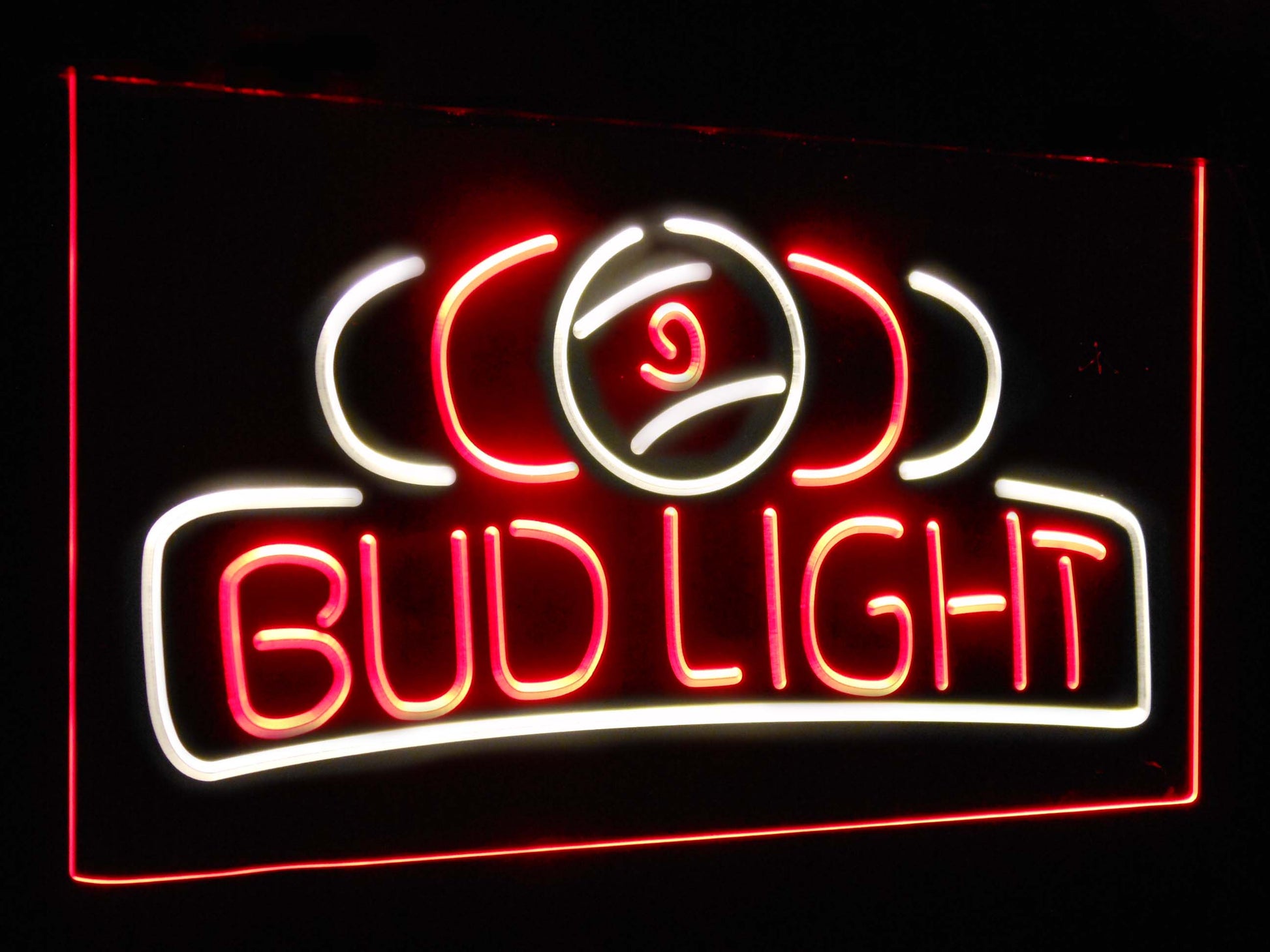 Bud Light Pool Room 9 Ball Snooker Billiard Dual Color Led Neon Light Signs st6-a2056 by Woody Signs Co. - Handmade Crafted Unique Wooden Creative