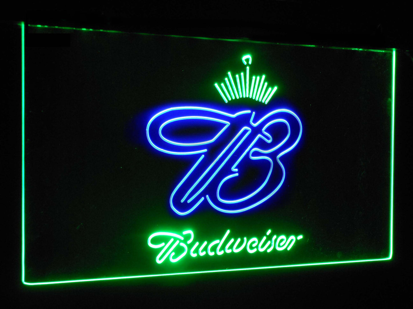 Budweiser Crown King Bar Decoration Gift Dual Color Led Neon Light Signs st6-a2006 by Woody Signs Co. - Handmade Crafted Unique Wooden Creative