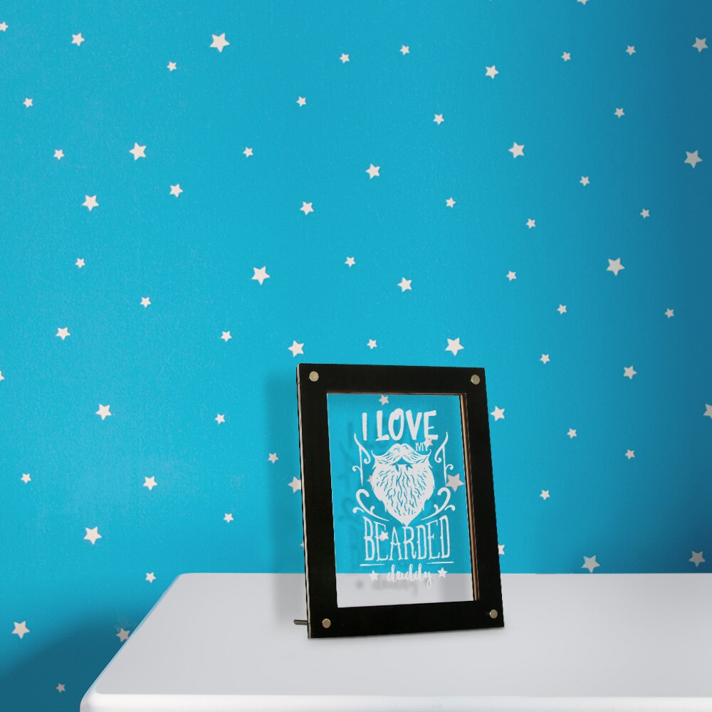 I Love My Bearded Daddy Night Light Picture Frame Fathers Day Gift Inspirational Quote LED Lighting Decor Desk Frame For Kids by Woody Signs Co. - Handmade Crafted Unique Wooden Creative