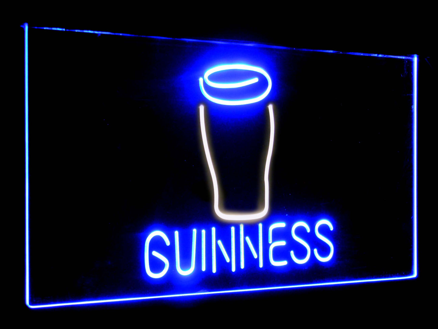 Guinness Glass on tap Bar Decor Dual Color Led Neon Light Signs st6-a2045 by Woody Signs Co. - Handmade Crafted Unique Wooden Creative