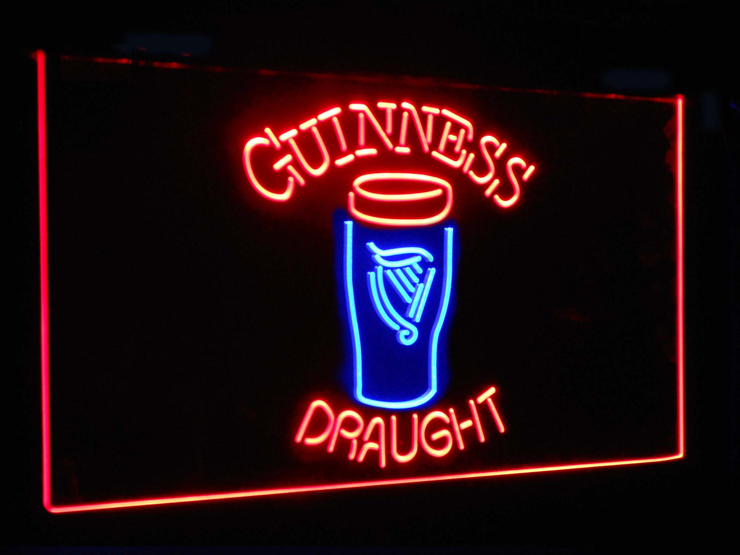 Guinness Draught Ale Bar Decoration Gift Dual Color Led Neon Light Signs st6-a2044 by Woody Signs Co. - Handmade Crafted Unique Wooden Creative