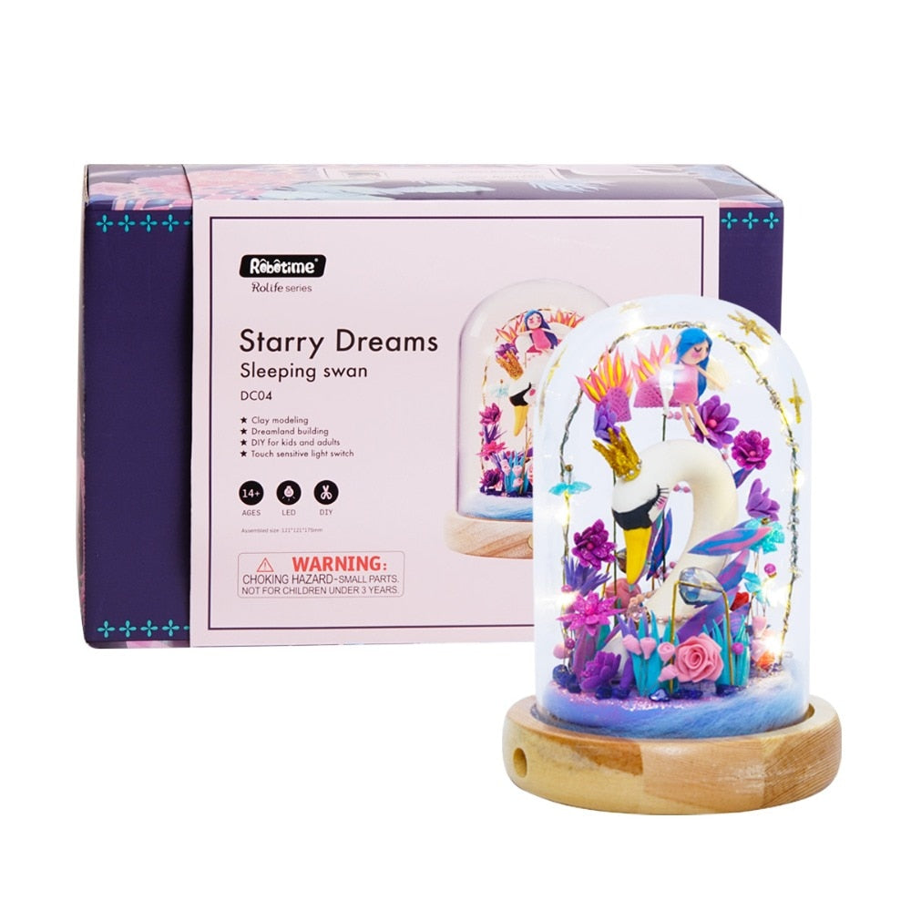 DIY  4 Kinds Creative Clay Hand Craft with Led Slime Fluffy Light Soft Plasticine Modelling Clay Slime Toys DC by Woody Signs Co. - Handmade Crafted Unique Wooden Creative