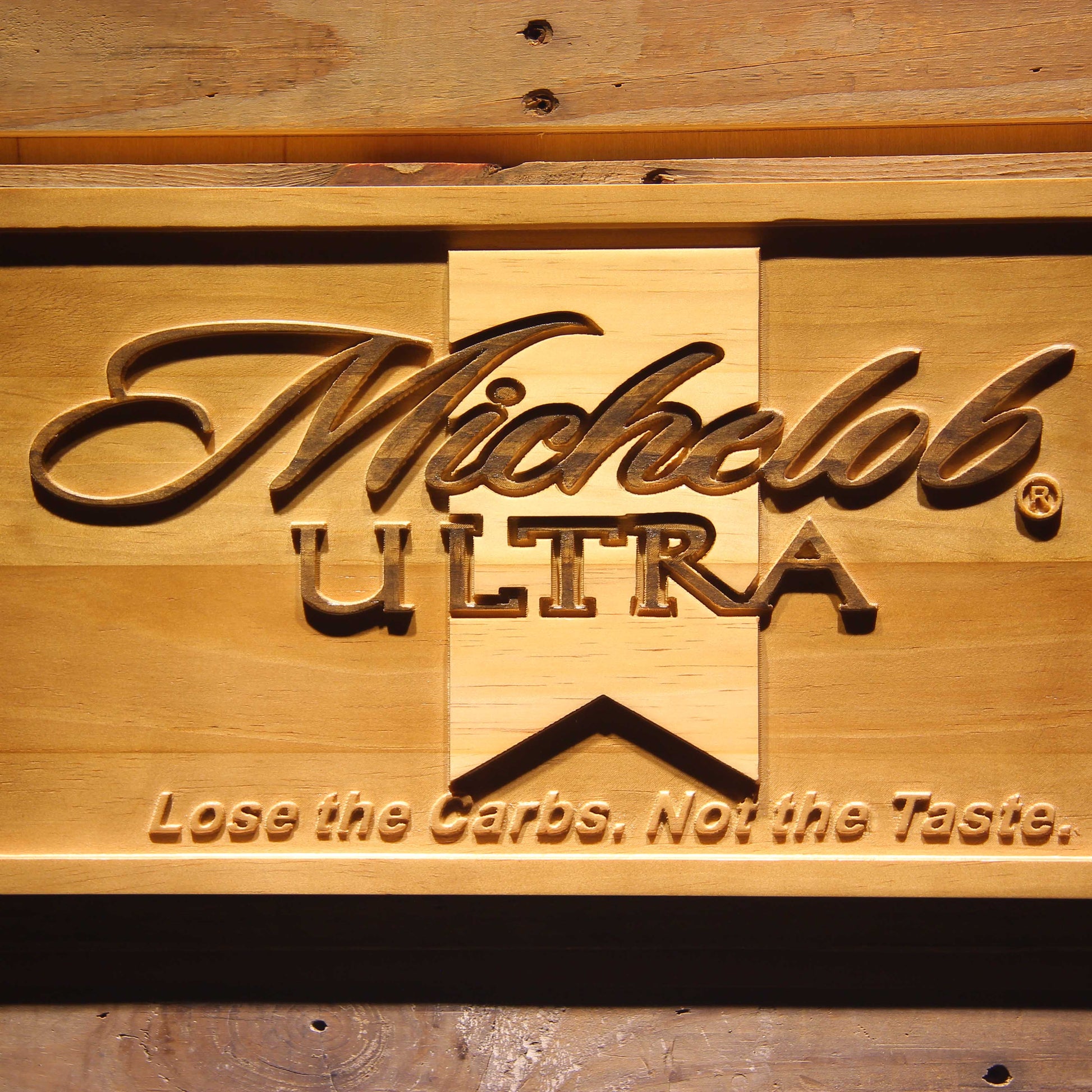Michelob Ultra  3D Wooden Signs by Woody Signs Co. - Handmade Crafted Unique Wooden Creative