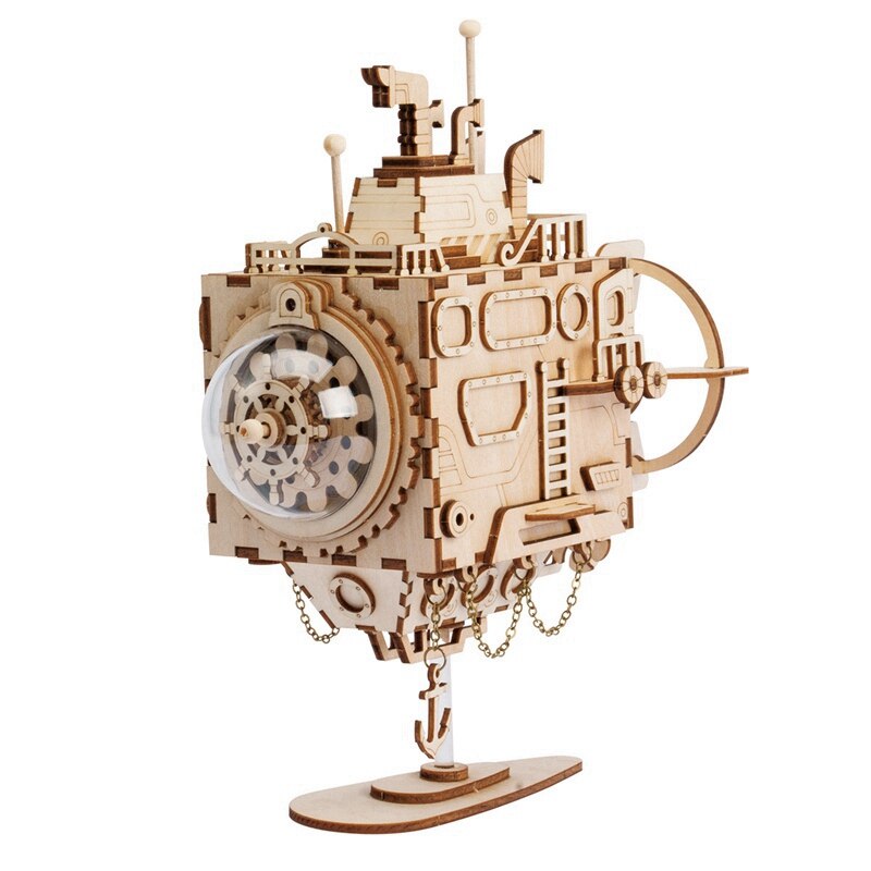 5 Kinds Fan Rotatable Wooden DIY Steampunk Assembly Gift for AM601 by Woody Signs Co. - Handmade Crafted Unique Wooden Creative