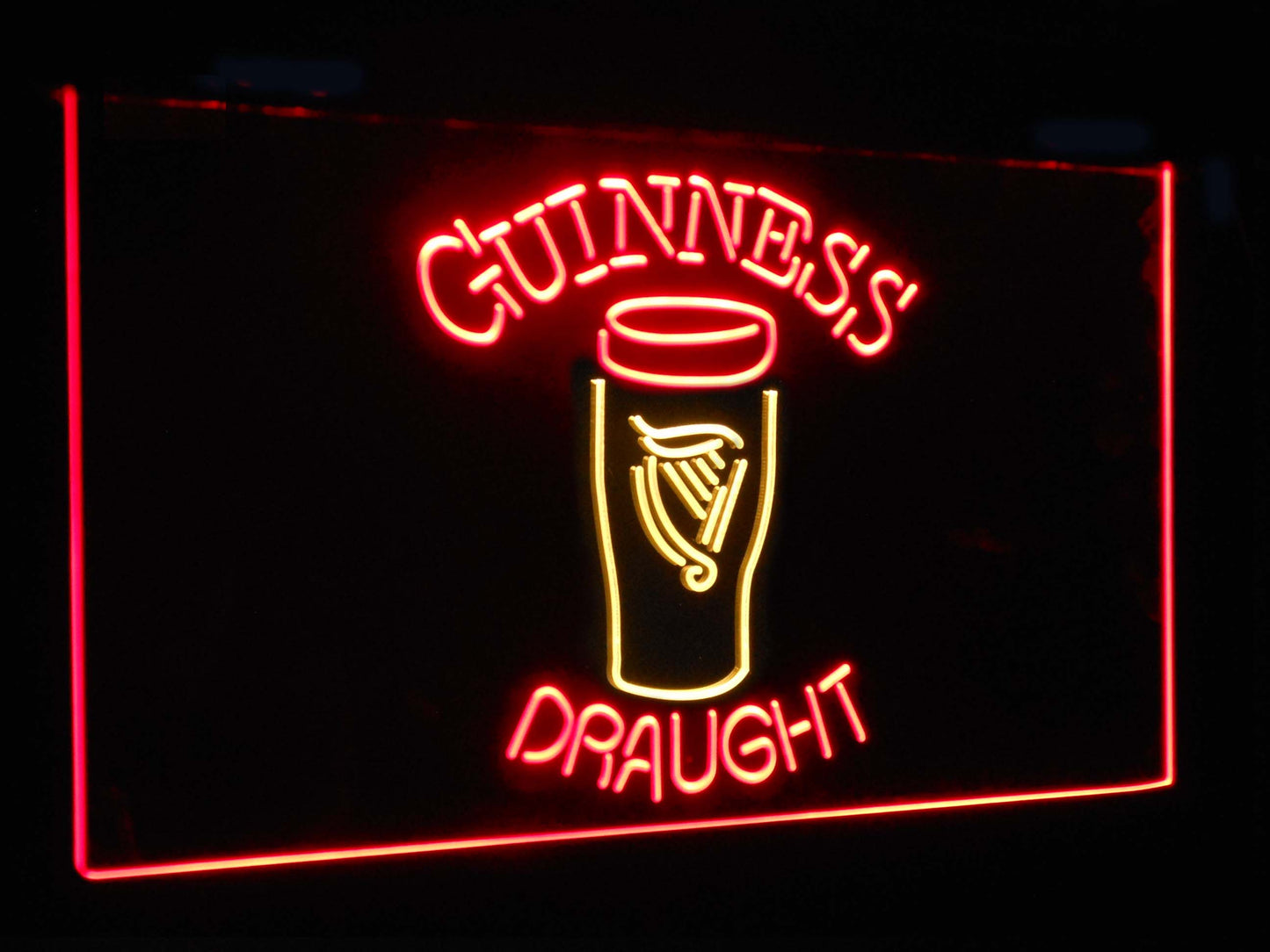 Guinness Draught Ale Bar Decoration Gift Dual Color Led Neon Light Signs st6-a2044 by Woody Signs Co. - Handmade Crafted Unique Wooden Creative