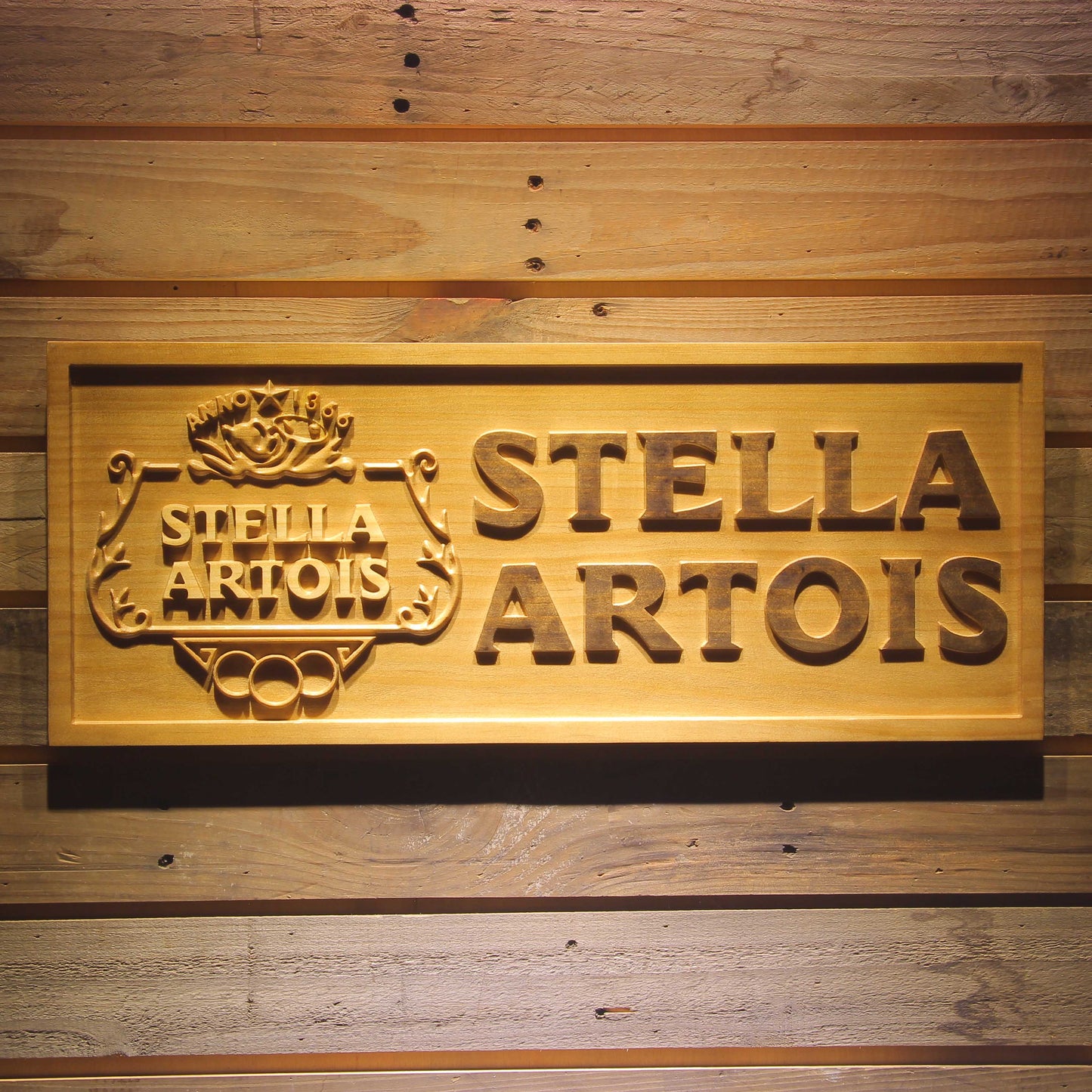 Stella Artois 3D Wooden Signs by Woody Signs Co. - Handmade Crafted Unique Wooden Creative