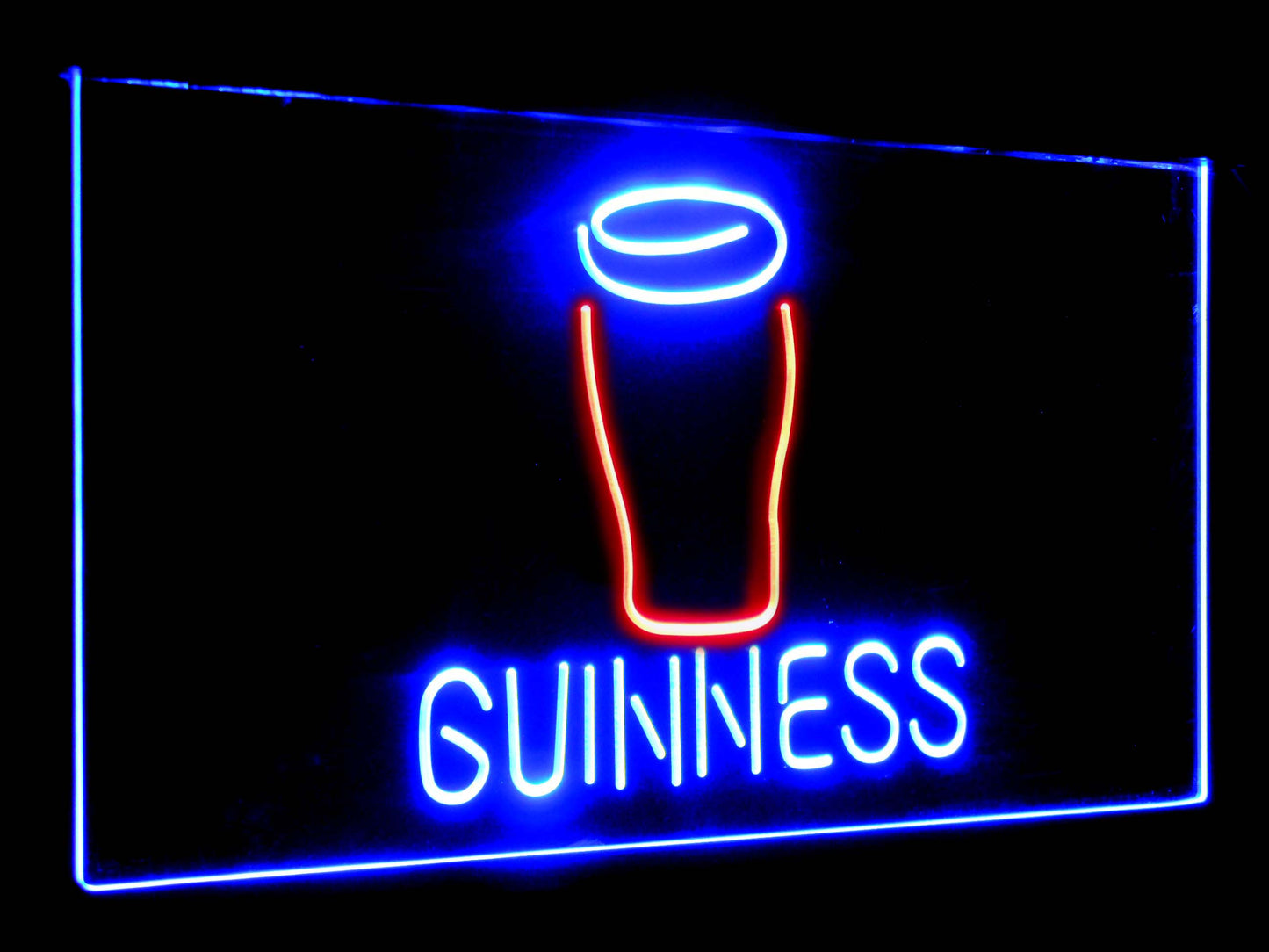 Guinness Glass on tap Bar Decor Dual Color Led Neon Light Signs st6-a2045 by Woody Signs Co. - Handmade Crafted Unique Wooden Creative