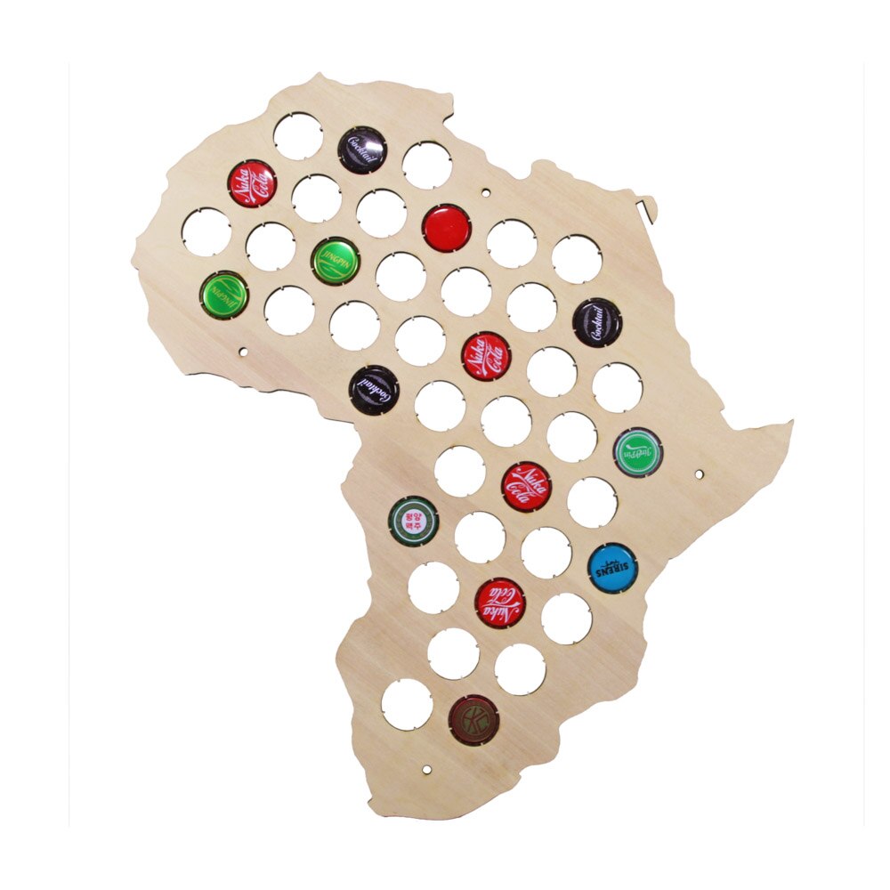 Africa Cap Map Wooden Craft Cap Display Art Wood Craft Novelty Gifts For Lover Cap Collector by Woody Signs Co. - Handmade Crafted Unique Wooden Creative