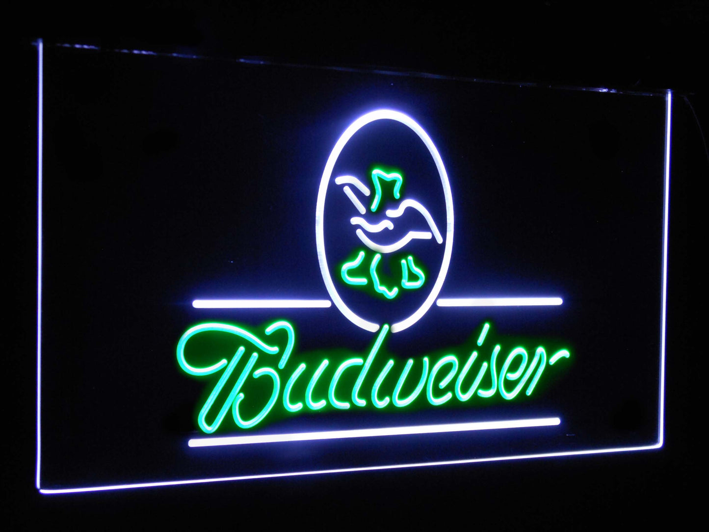 Budweiser Eagle US Company Bar Decor Dual Color Led Neon Light Signs st6-a2008 by Woody Signs Co. - Handmade Crafted Unique Wooden Creative
