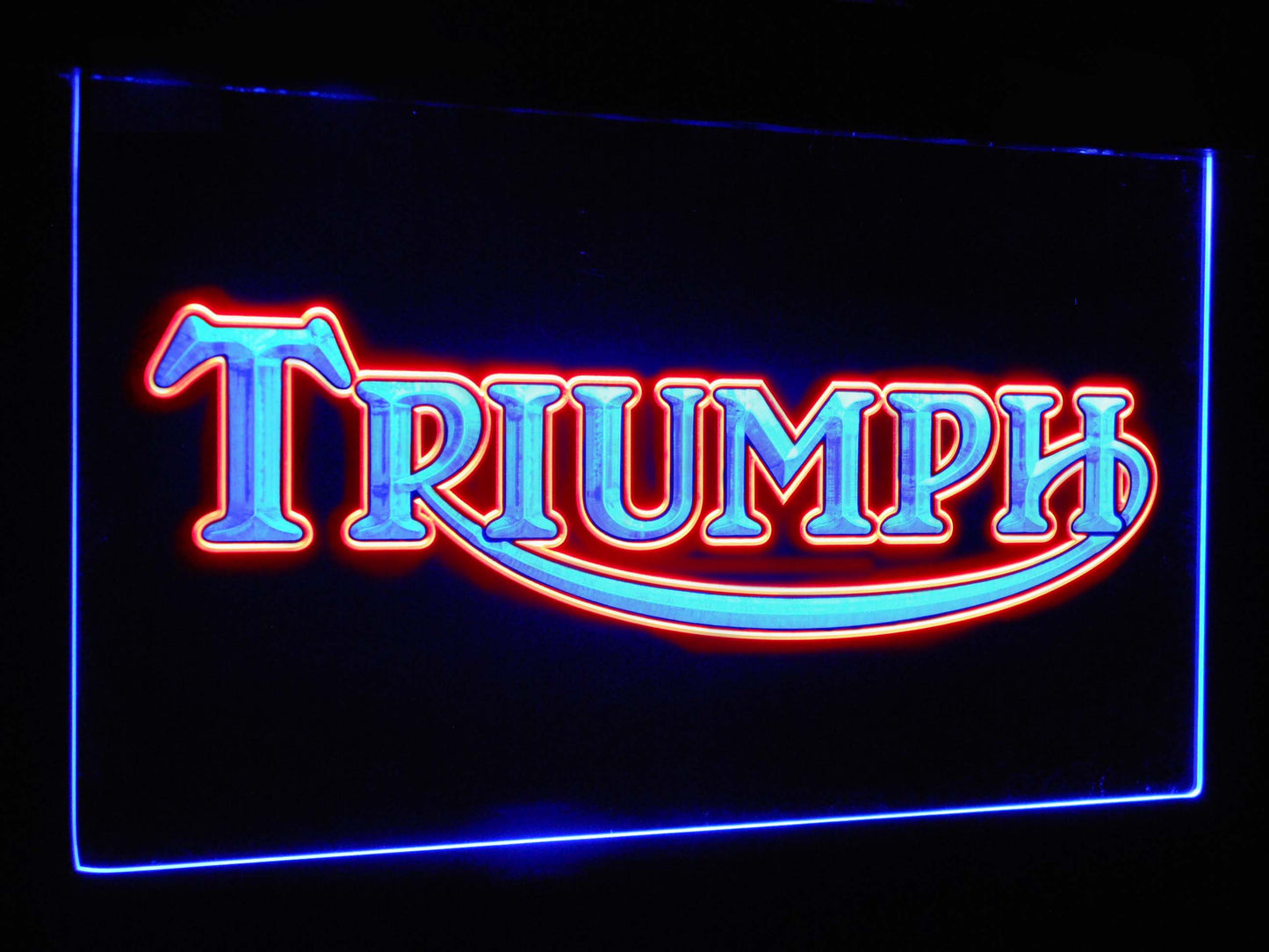 Triumph Car Truck Bar Decoration Gift Dual Color Led Neon Light Signs st6-d0051 by Woody Signs Co. - Handmade Crafted Unique Wooden Creative