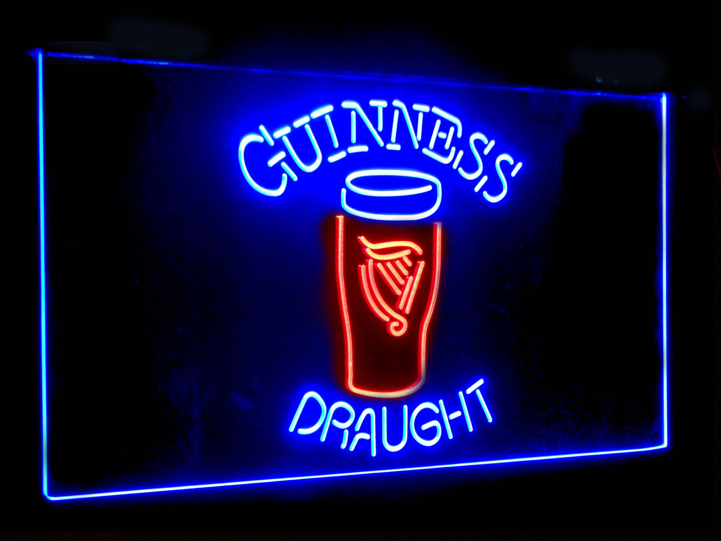 Guinness Draught Ale Bar Decoration Gift Dual Color Led Neon Light Signs st6-a2044 by Woody Signs Co. - Handmade Crafted Unique Wooden Creative