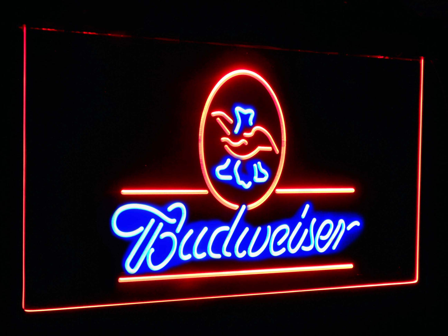 Budweiser Eagle US Company Bar Decor Dual Color Led Neon Light Signs st6-a2008 by Woody Signs Co. - Handmade Crafted Unique Wooden Creative