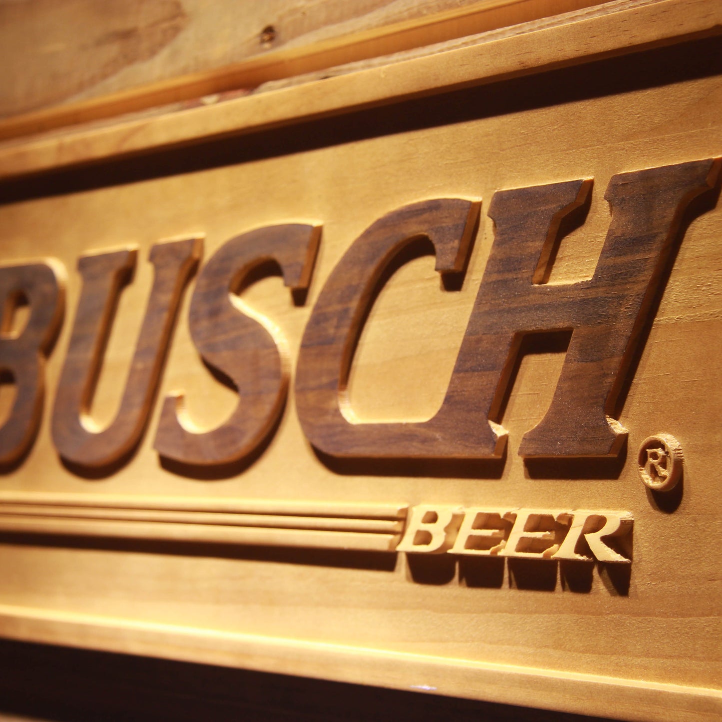 Busch 3D Wooden Signs by Woody Signs Co. - Handmade Crafted Unique Wooden Creative