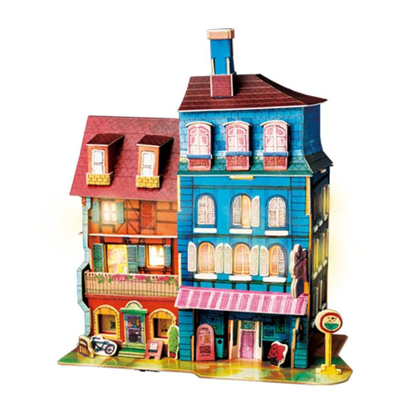 New Arrival 8 Kinds DIY Doll House with Led Light Miniature Wooden SJ by Woody Signs Co. - Handmade Crafted Unique Wooden Creative