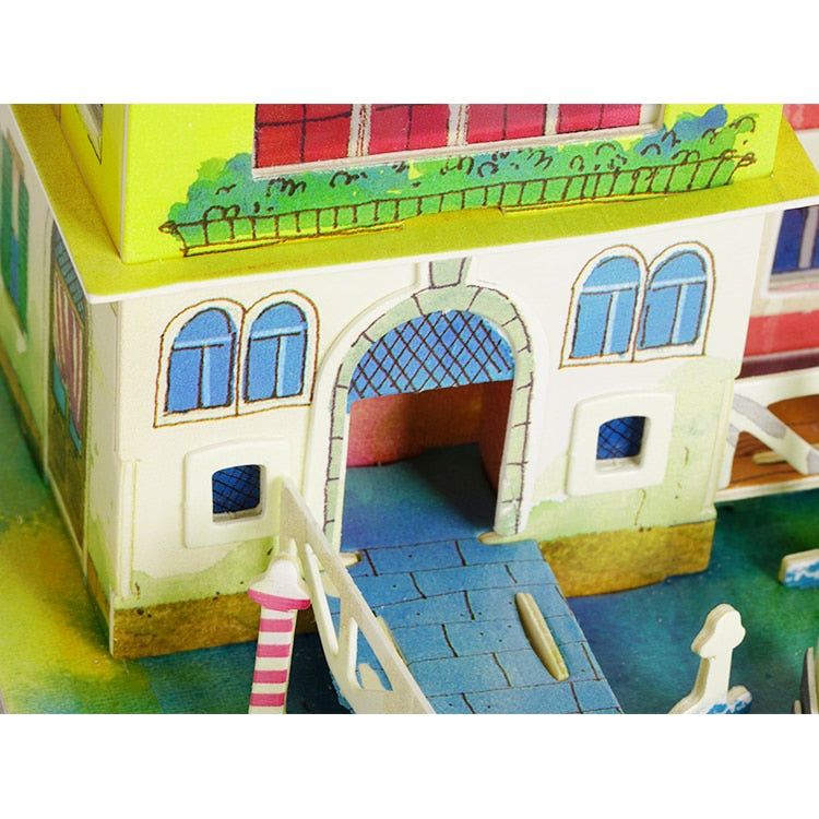 DIY Midsummer in Venice Doll House with Led Light   Miniature Wooden    SJ406 by Woody Signs Co. - Handmade Crafted Unique Wooden Creative